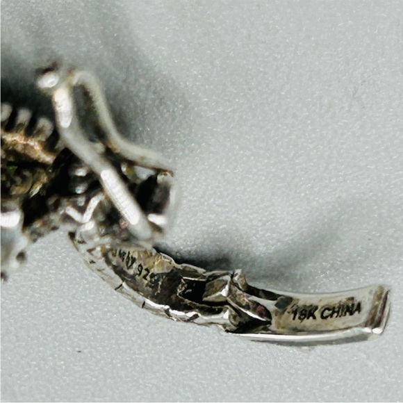 BARBARA BIXBY Sterling Silver with 18k Gold Leaves and Multi-stone Key Pendant - Picture 11 of 14